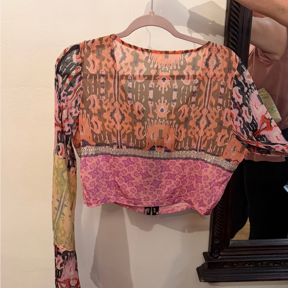 Free People Colorful Patterned Blouse - Picture 2 of 4